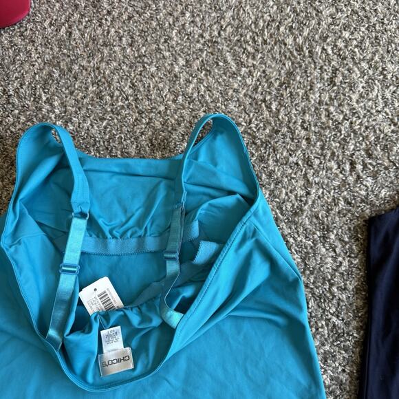 Chico's Tank Top 2 Lots size 2 US Large Blue Basic Layer Knit Career Casual NEW - Picture 5 of 6